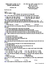 Đề kiểm tra chất lượng học kỳ II môn Hóa học Lớp 8 - Mã đề thi 485 - Năm học 2019-2020 - Trường THCS Bắc Sơn